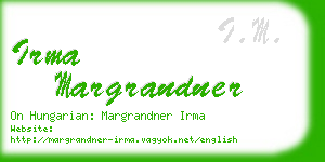 irma margrandner business card